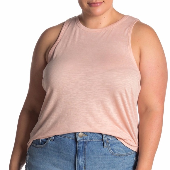 Abound Curved Hem Knit Tank Top Blue Size XL - Picture 10 of 12